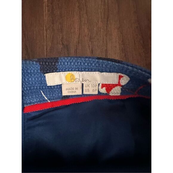 Boden Tweed Floral Red and Blue Skirt - Picture 4 of 4